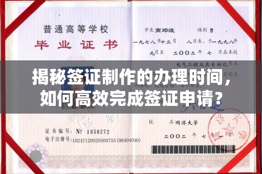 青铜峡揭秘签证制作的办理时间，如何高效完成签证申请？
