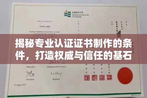 青铜峡揭秘专业认证证书制作的条件，打造权威与信任的基石