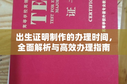 青铜峡出生证明制作的办理时间，全面解析与高效办理指南
