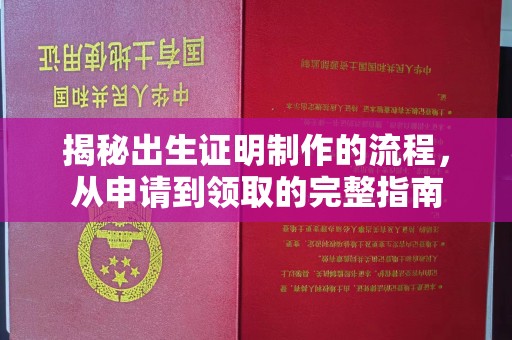 青铜峡揭秘出生证明制作的流程，从申请到领取的完整指南