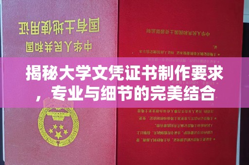 青铜峡揭秘大学文凭证书制作要求，专业与细节的完美结合