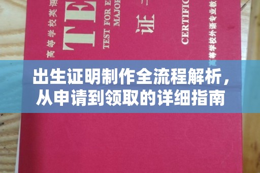 青铜峡出生证明制作全流程解析，从申请到领取的详细指南